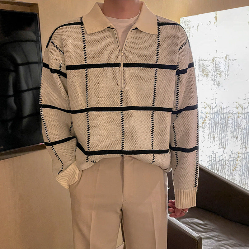 Lapel Knit Polo Shirt