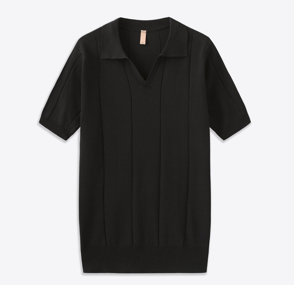 MAURIZO ™ | Men's Old Money Short-Sleeve Ribbed Polo T-Shirt - Dolce Elegante