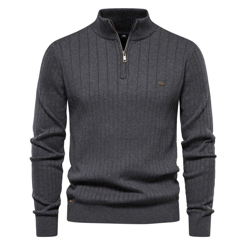 Leisure ™ | Men's Casual Stand Collar Half Zip Knitwear Sweater