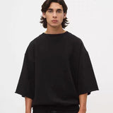 Mens Fashion Casual Solid Colour Fleece Sweatshirt