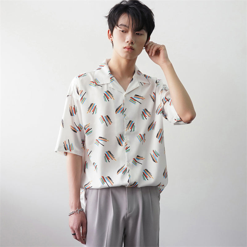 Men's Niche Summer Print Casual Shirt - Dolce Elegante