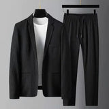 White Men's Casual Suit Jacket Men's Spring And Summer