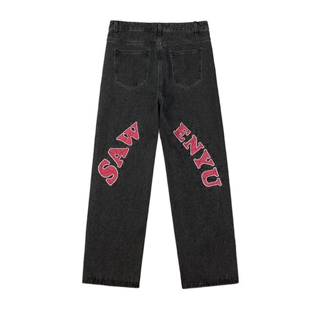 Men Embroidered Jeans 